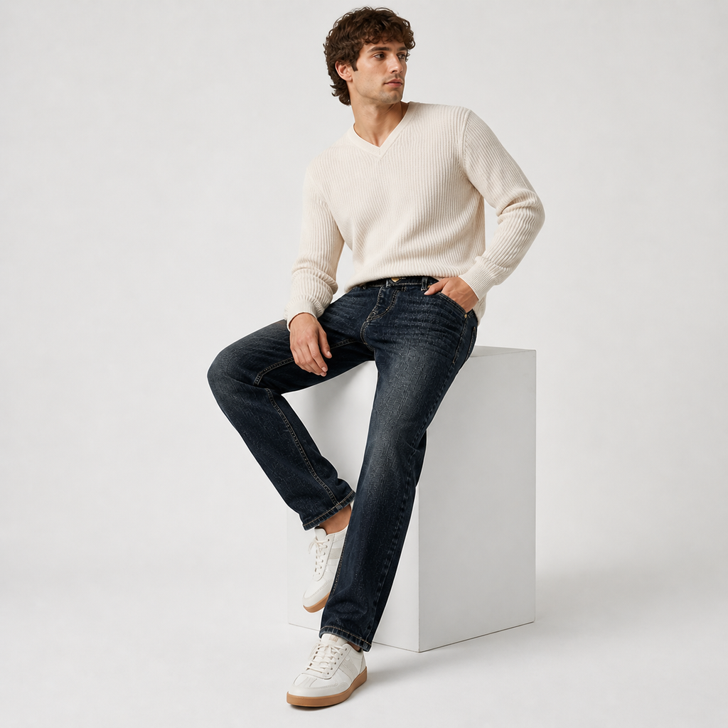 Washed Black Straight Fit Denim Jeans
