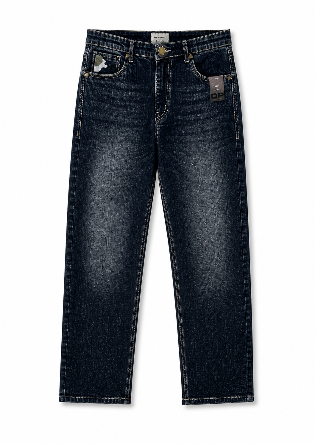 Washed Black Straight Fit Denim Jeans