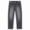 Washed Grey Straight Fit Denim Jeans