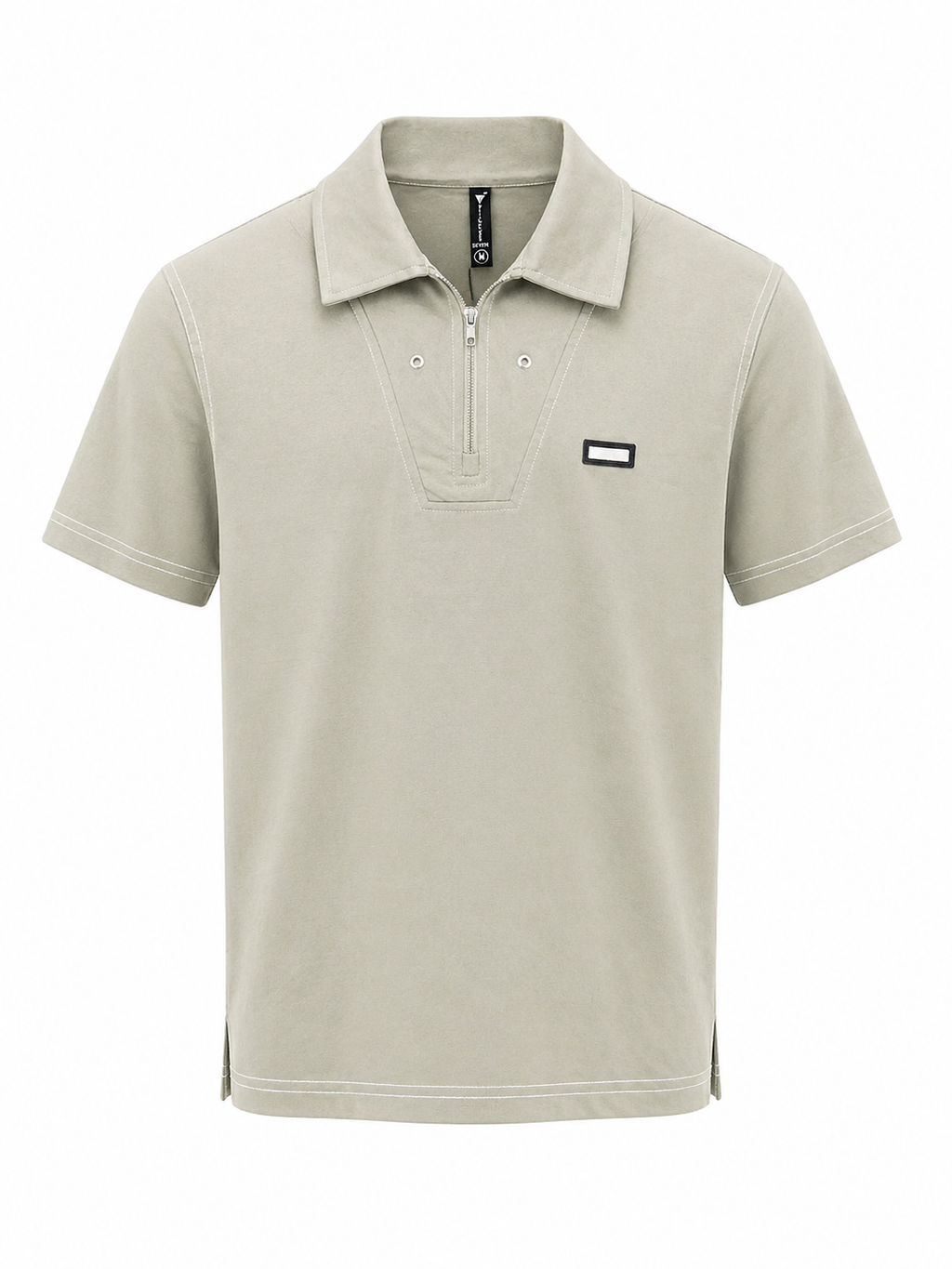 Men’s Premium Zip Polo T-Shirt – Minimal Style