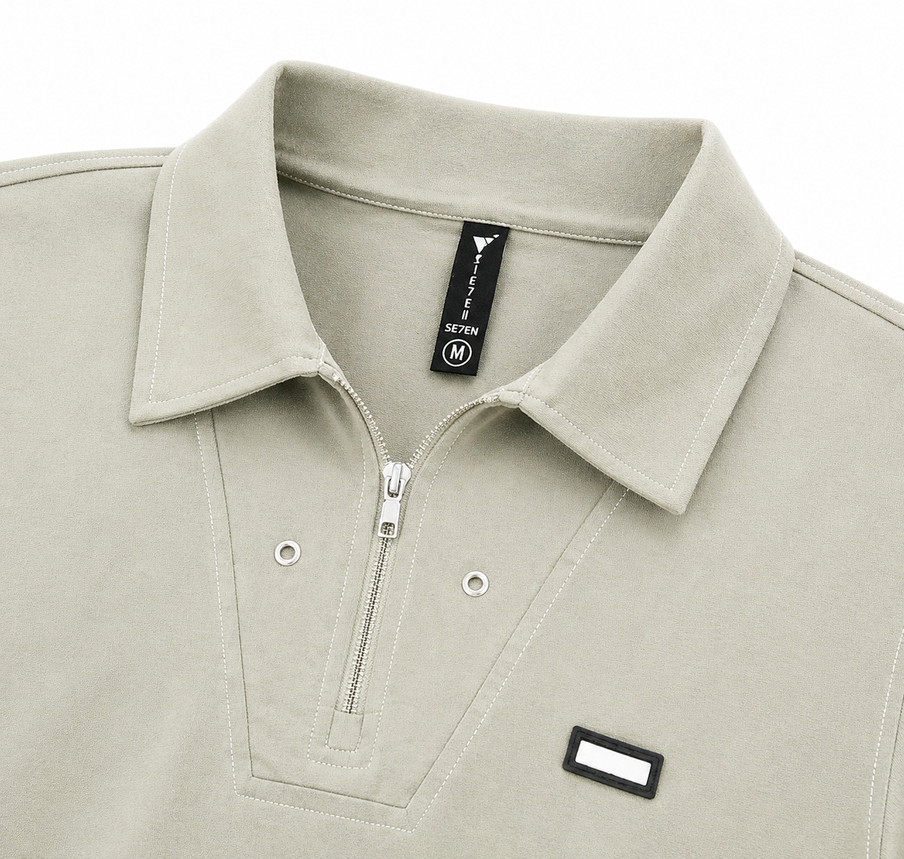 Men’s Premium Zip Polo T-Shirt – Minimal Style