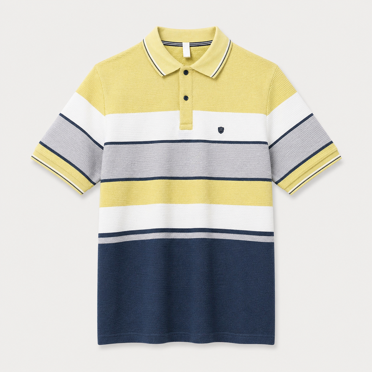 Men’s Premium Striped Polo T-Shirt – Color Block Style