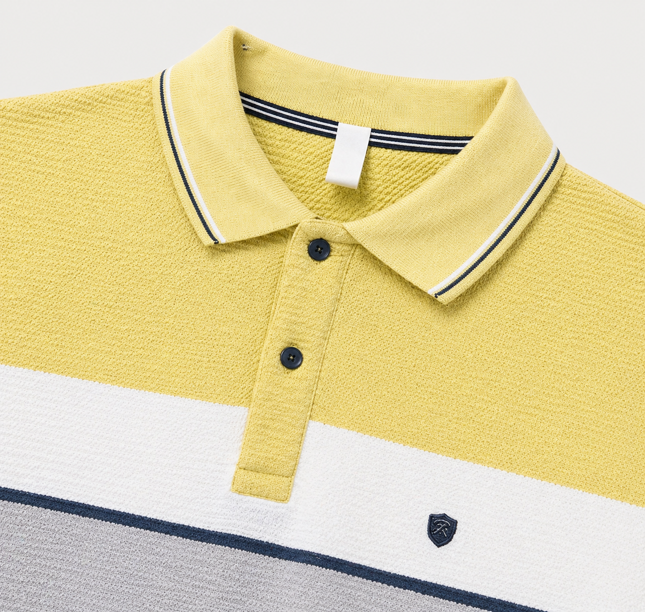 Men’s Premium Striped Polo T-Shirt – Color Block Style
