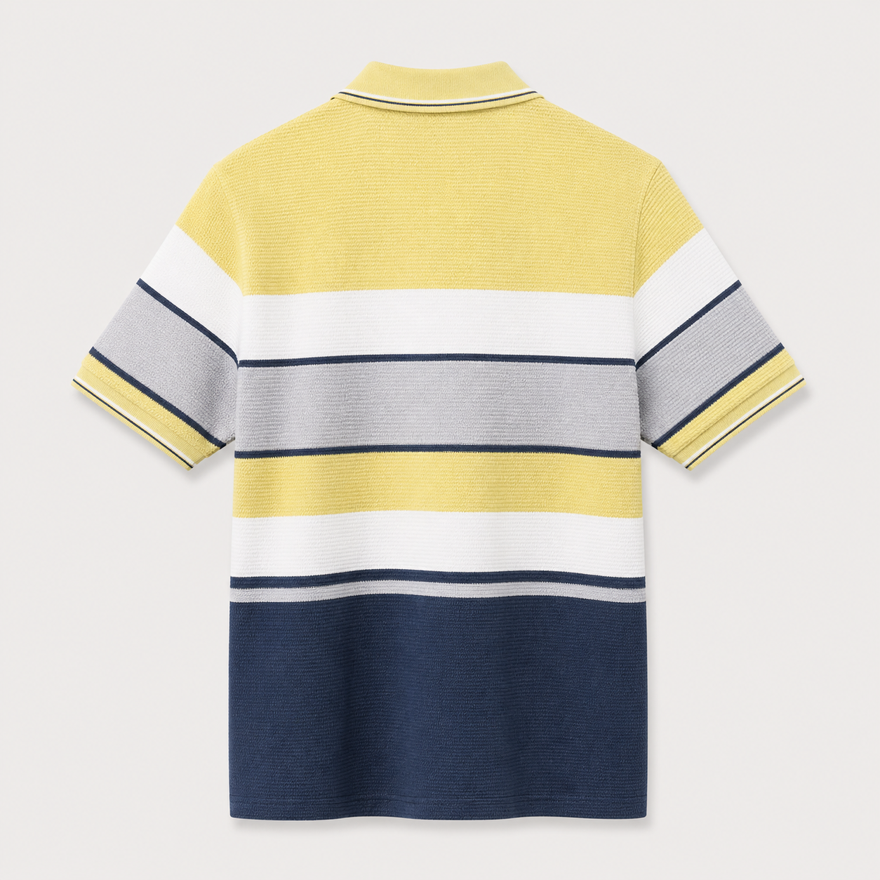 Men’s Premium Striped Polo T-Shirt – Color Block Style