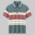 Signature Stripe Textured Polo – Coastal Sage Edition