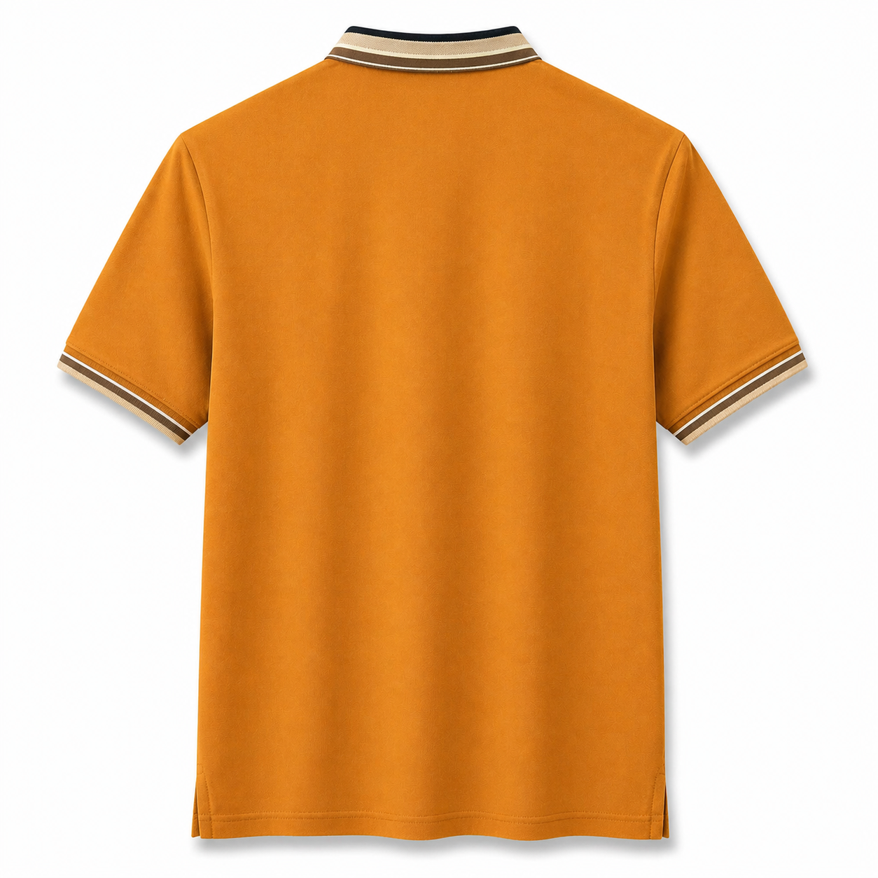 Signature Contrast Collar Polo – Sunset Orange Edition