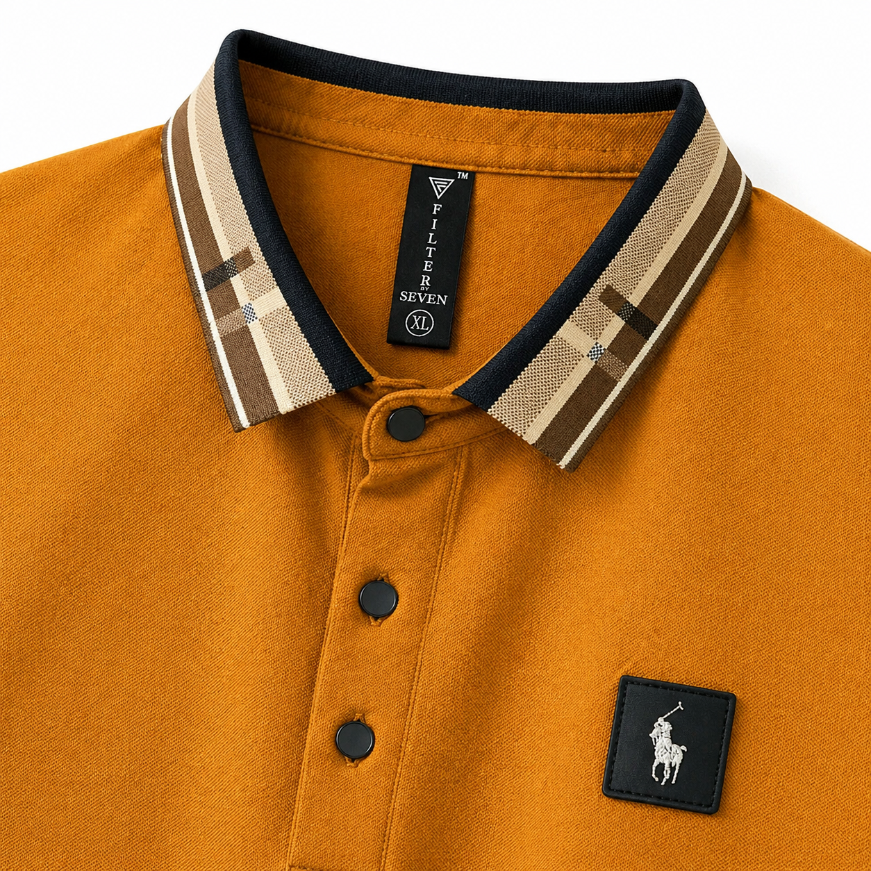 Signature Contrast Collar Polo – Sunset Orange Edition
