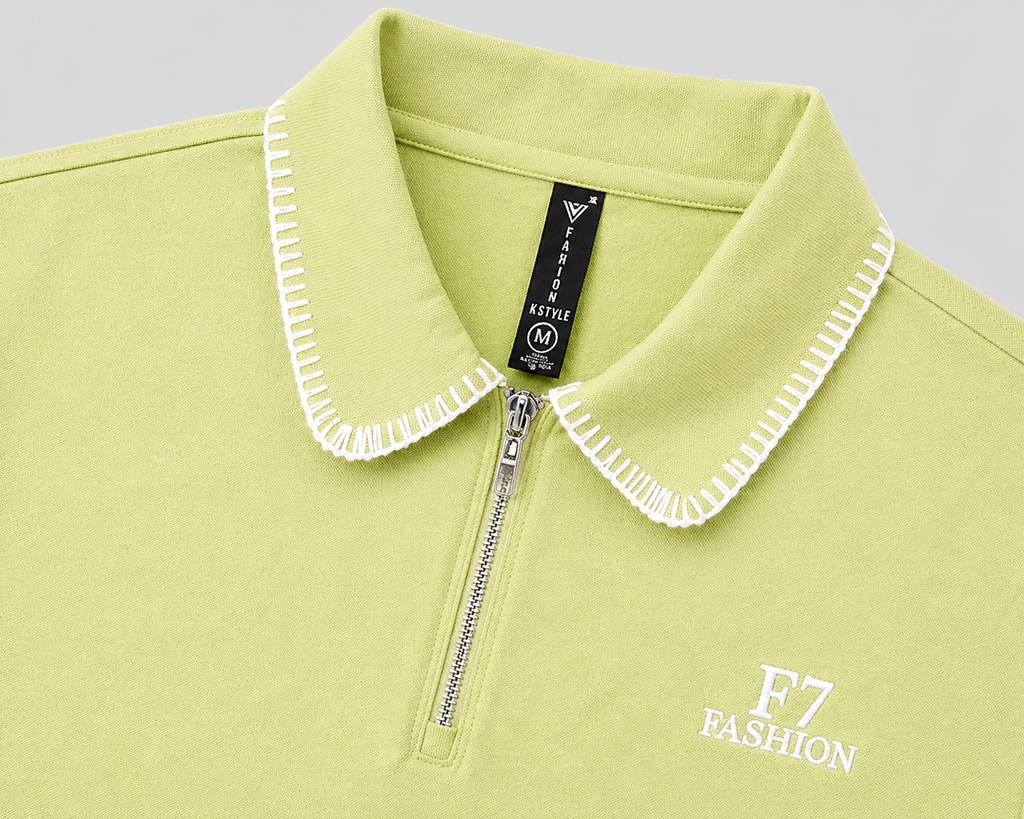Premium Polo Shirt with Zip Neck
