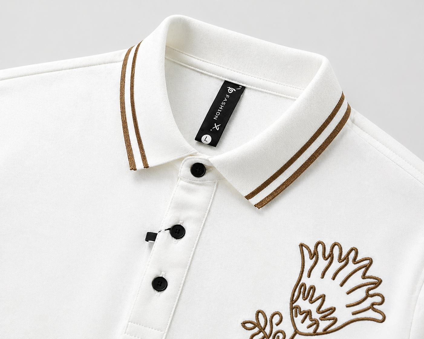 Embroidered Textured Polo – Sky Blue Signature Edition