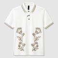 Embroidered Textured Polo – Sky Blue Signature Edition