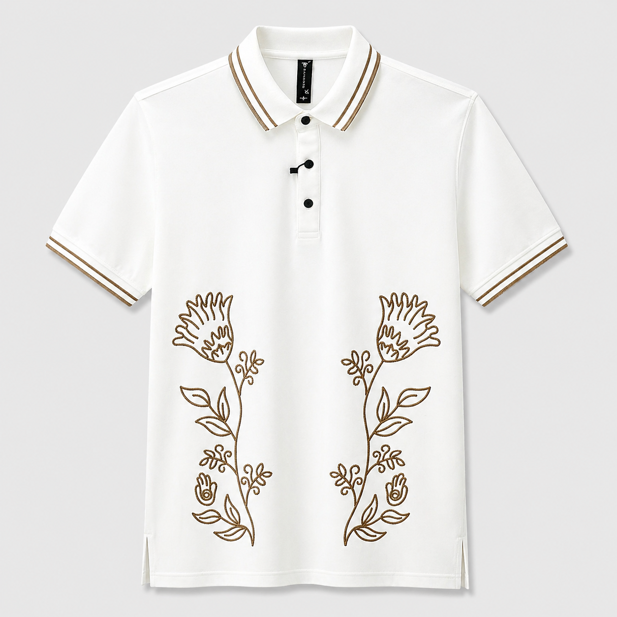 Embroidered Textured Polo – Sky Blue Signature Edition