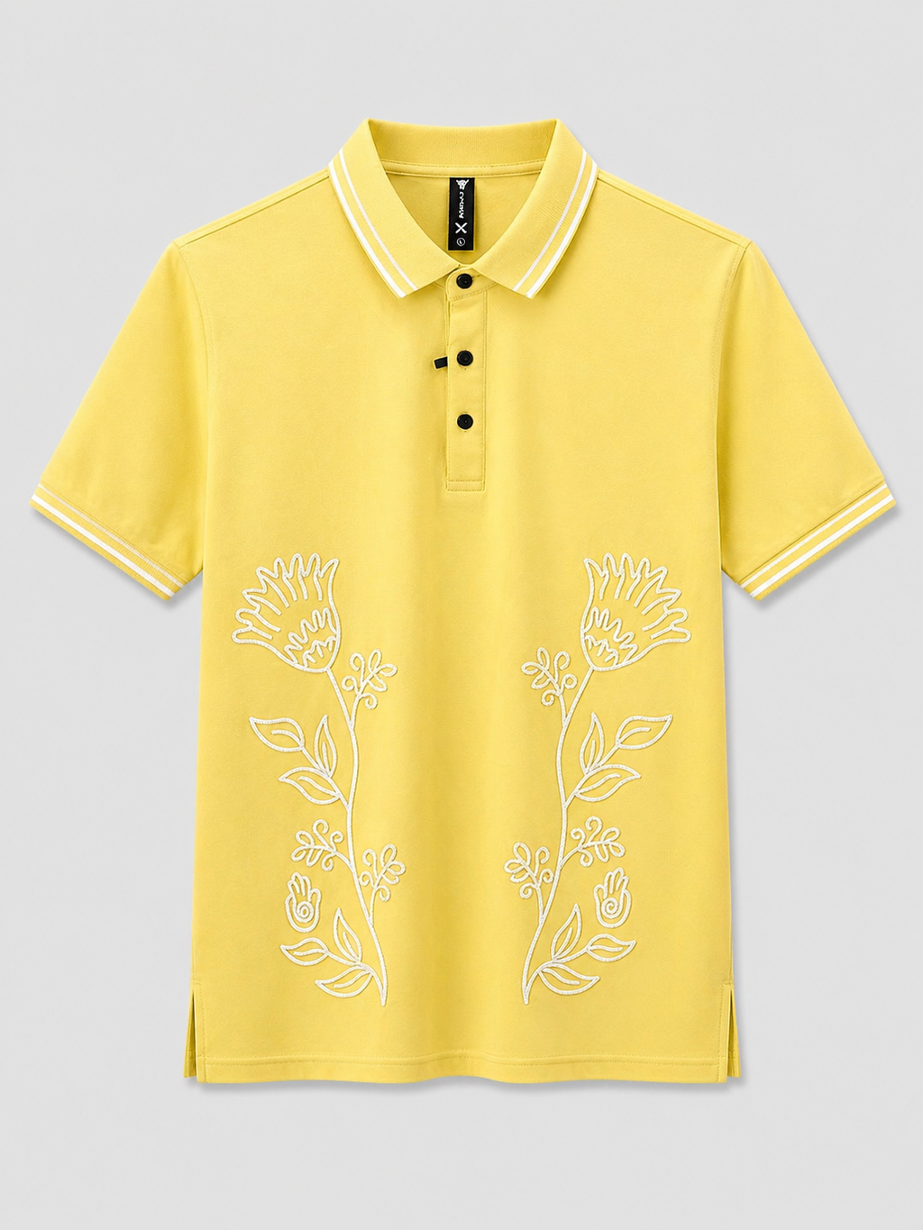 Embroidered Textured Polo – Sky Blue Signature Edition