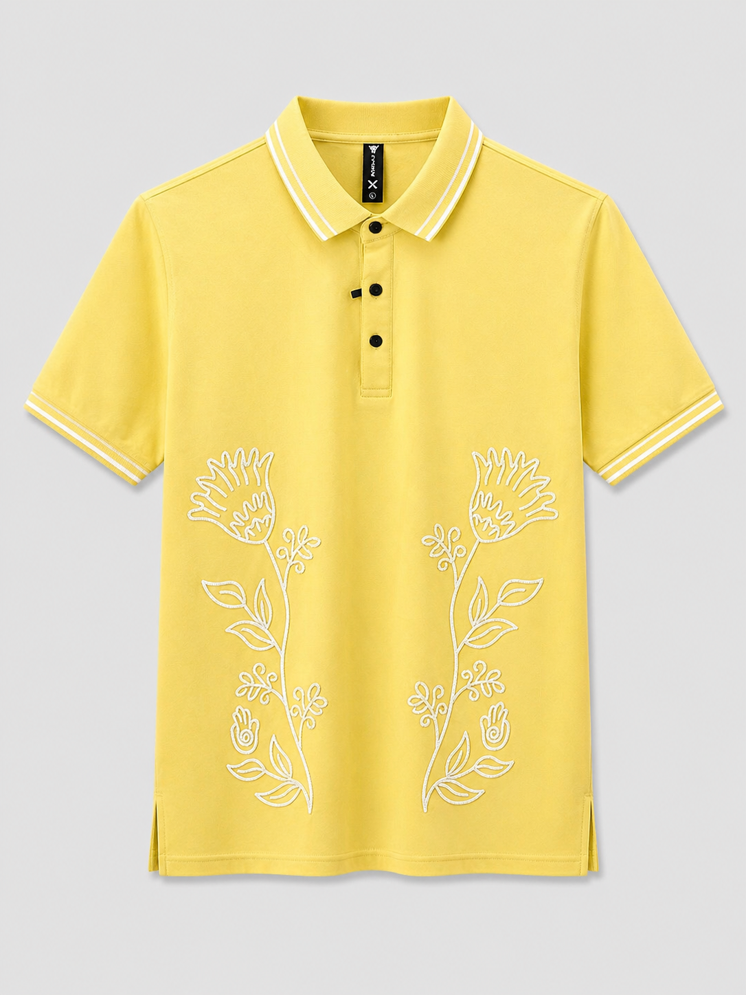 Embroidered Textured Polo – Sky Blue Signature Edition