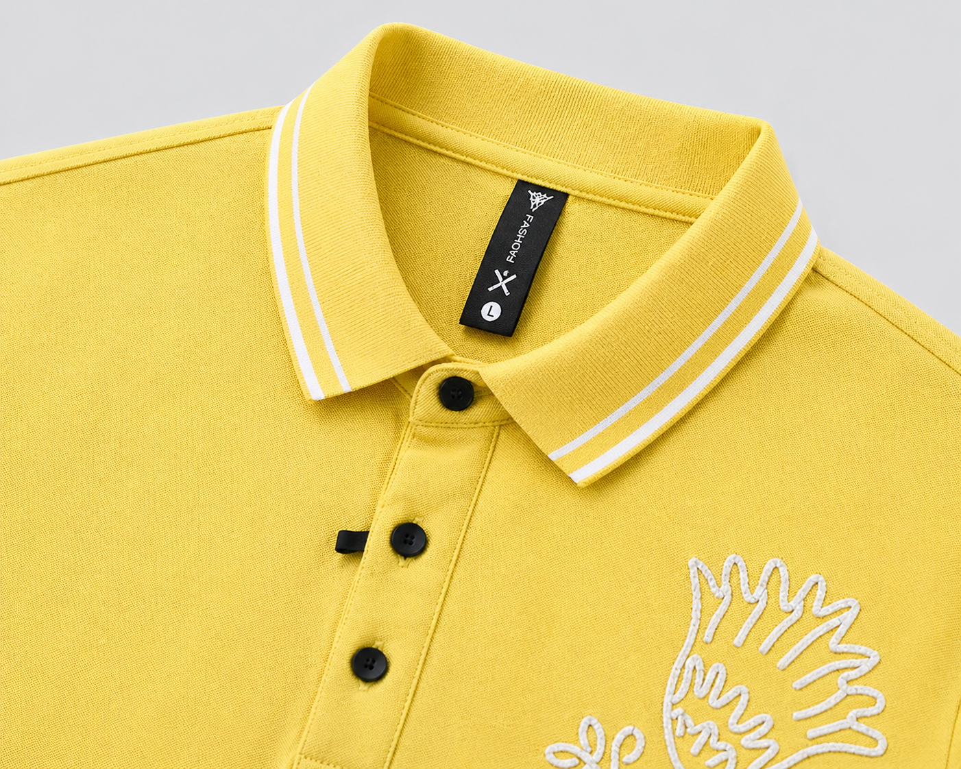 Embroidered Textured Polo – Sky Blue Signature Edition