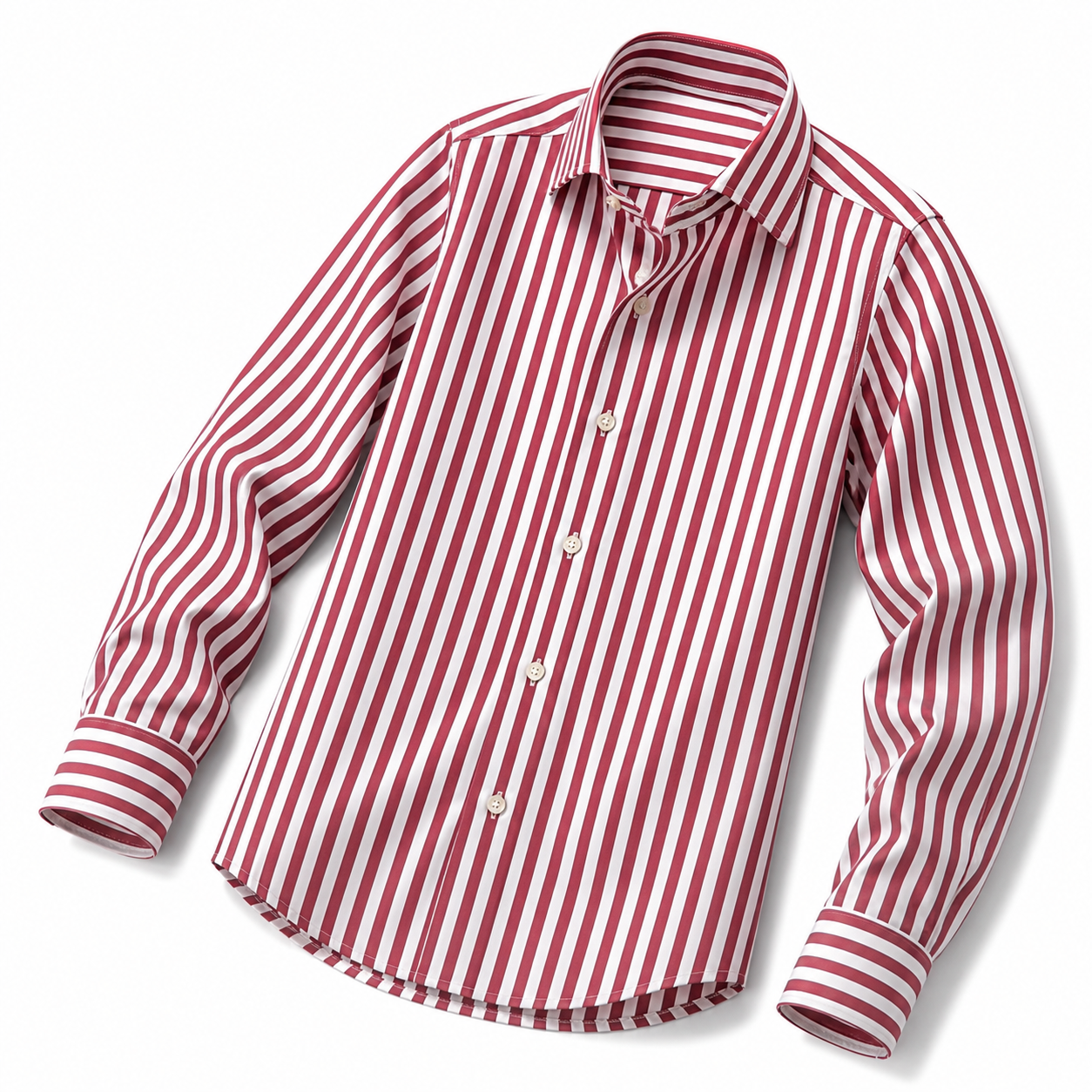Tailor-made Striped Shirt in Red - A-Grade 104 Quality for Ultimate Comfort and Style