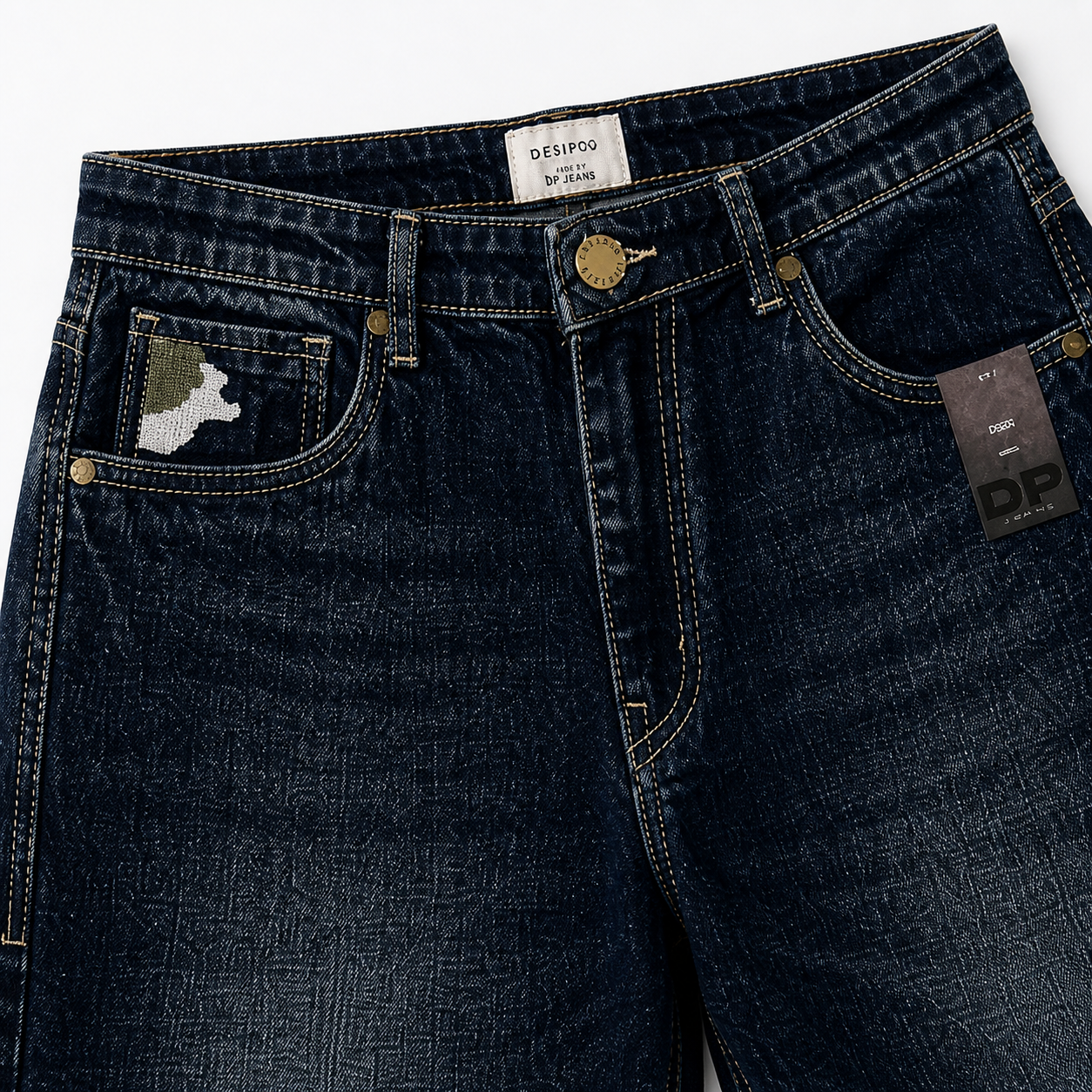 Washed Black Straight Fit Denim Jeans