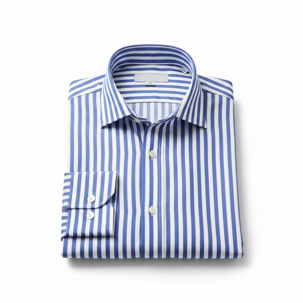 Tailor-made Navy Blue Stripe Longsleeve Shirt A-Grade 103 for Perfect Fit and Style