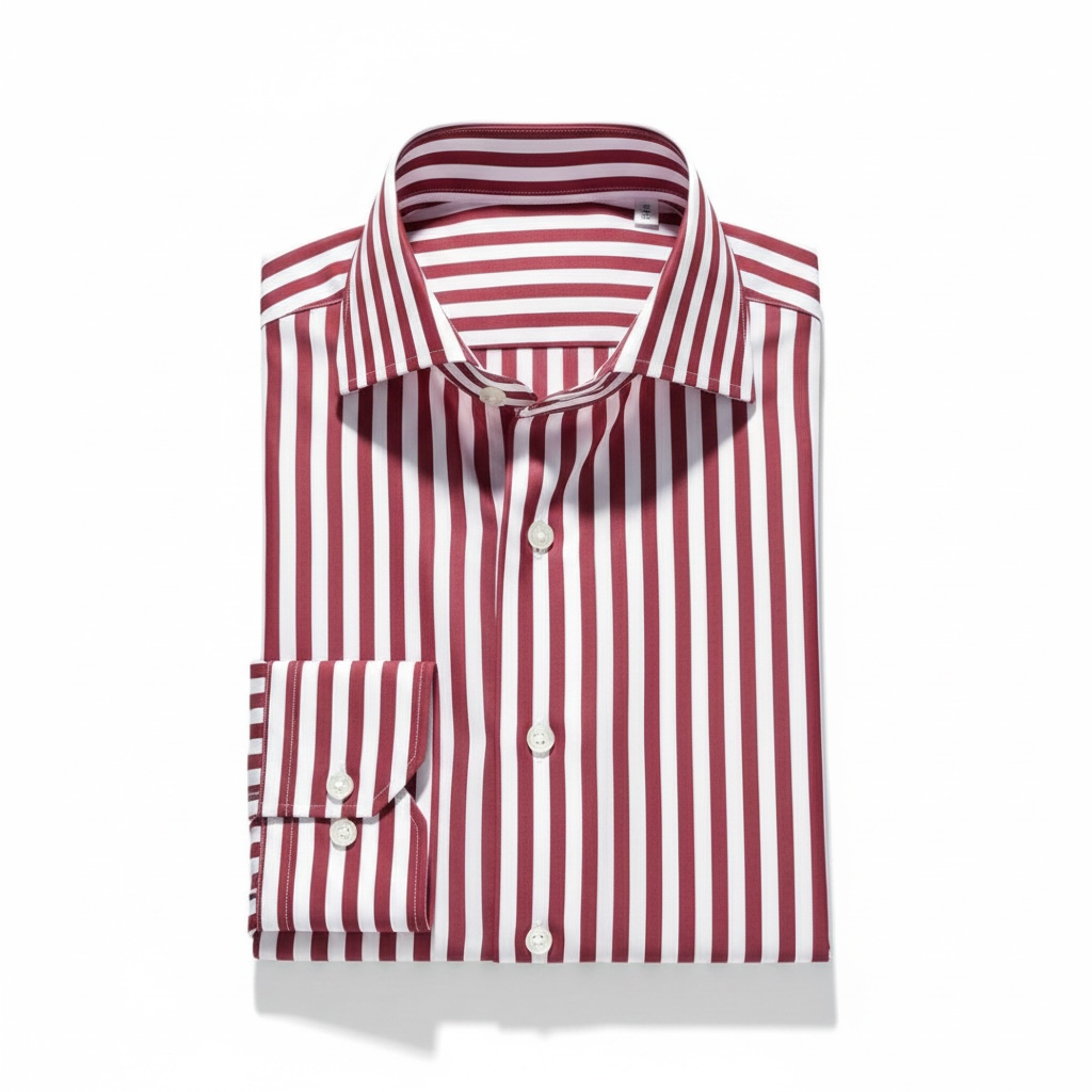 Tailor-made Striped Shirt in Red - A-Grade 104 Quality for Ultimate Comfort and Style