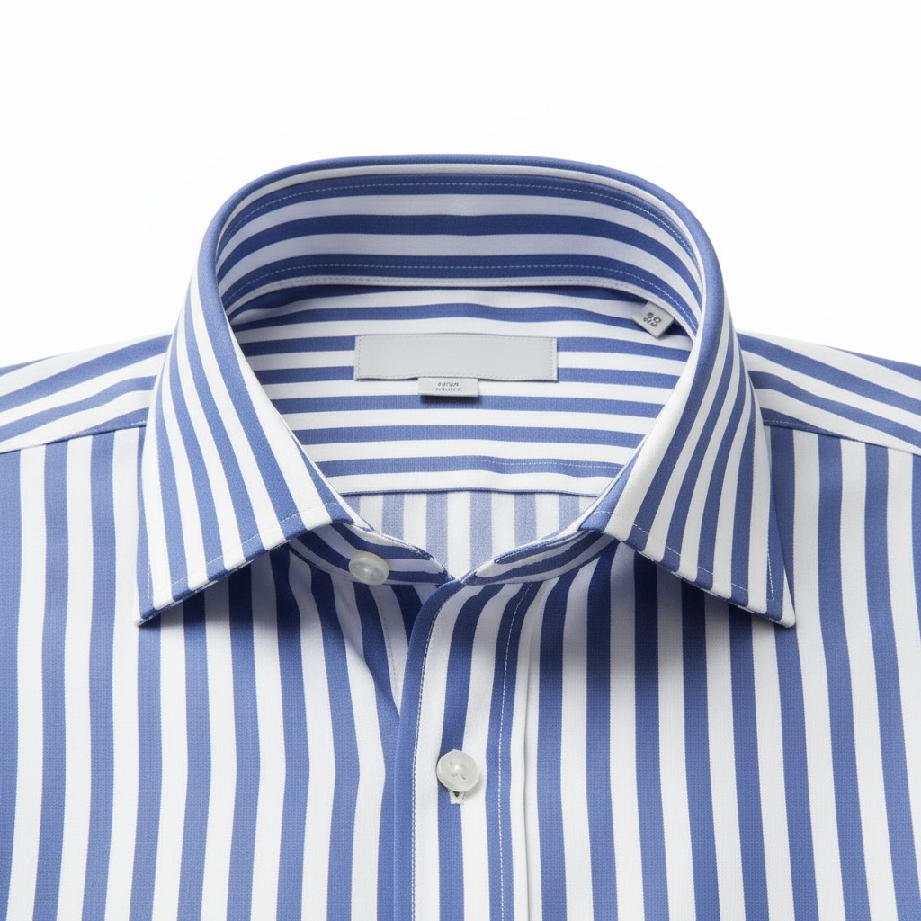 Tailor-made Navy Blue Stripe Longsleeve Shirt A-Grade 103 for Perfect Fit and Style