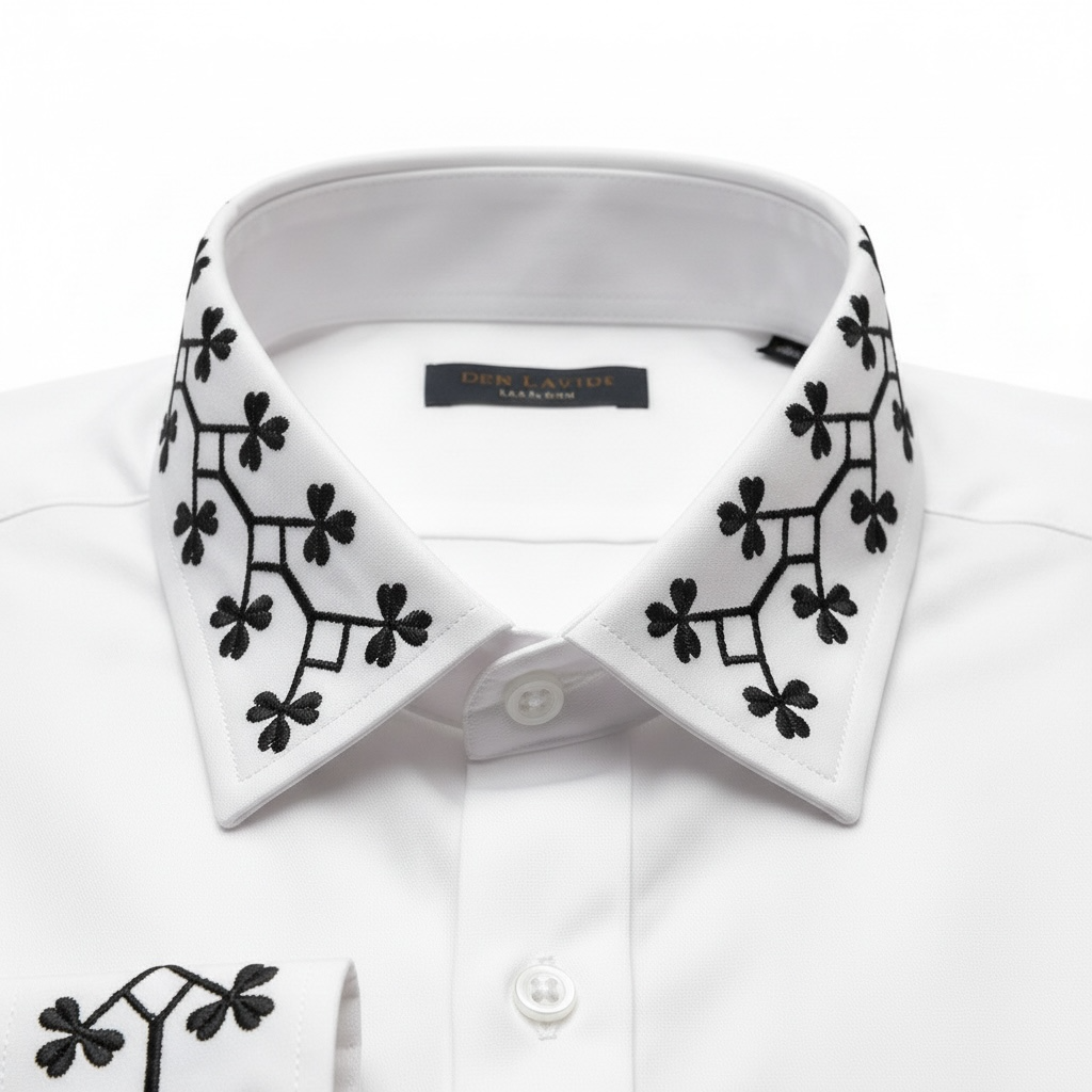 Styro Hub Premium Embroidered White Shirt - The Perfect Premium Embroidered White Shirt for Any Occasion